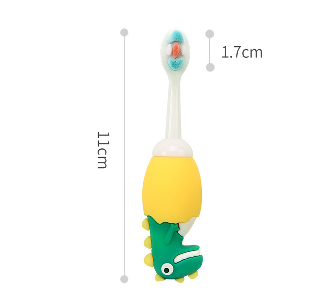 Antibacterial Baby Toothbrush (Soft, Fine Bristles) - Dinosaur / Duck