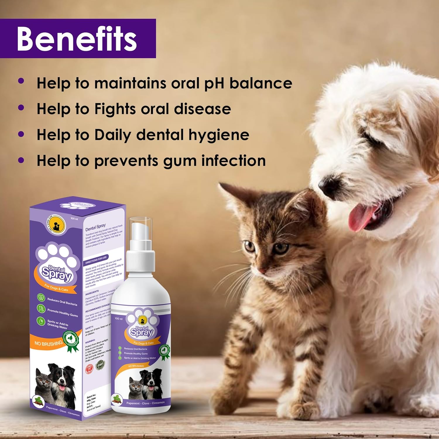 Teeth Cleaning Spray For Dogs & Cats