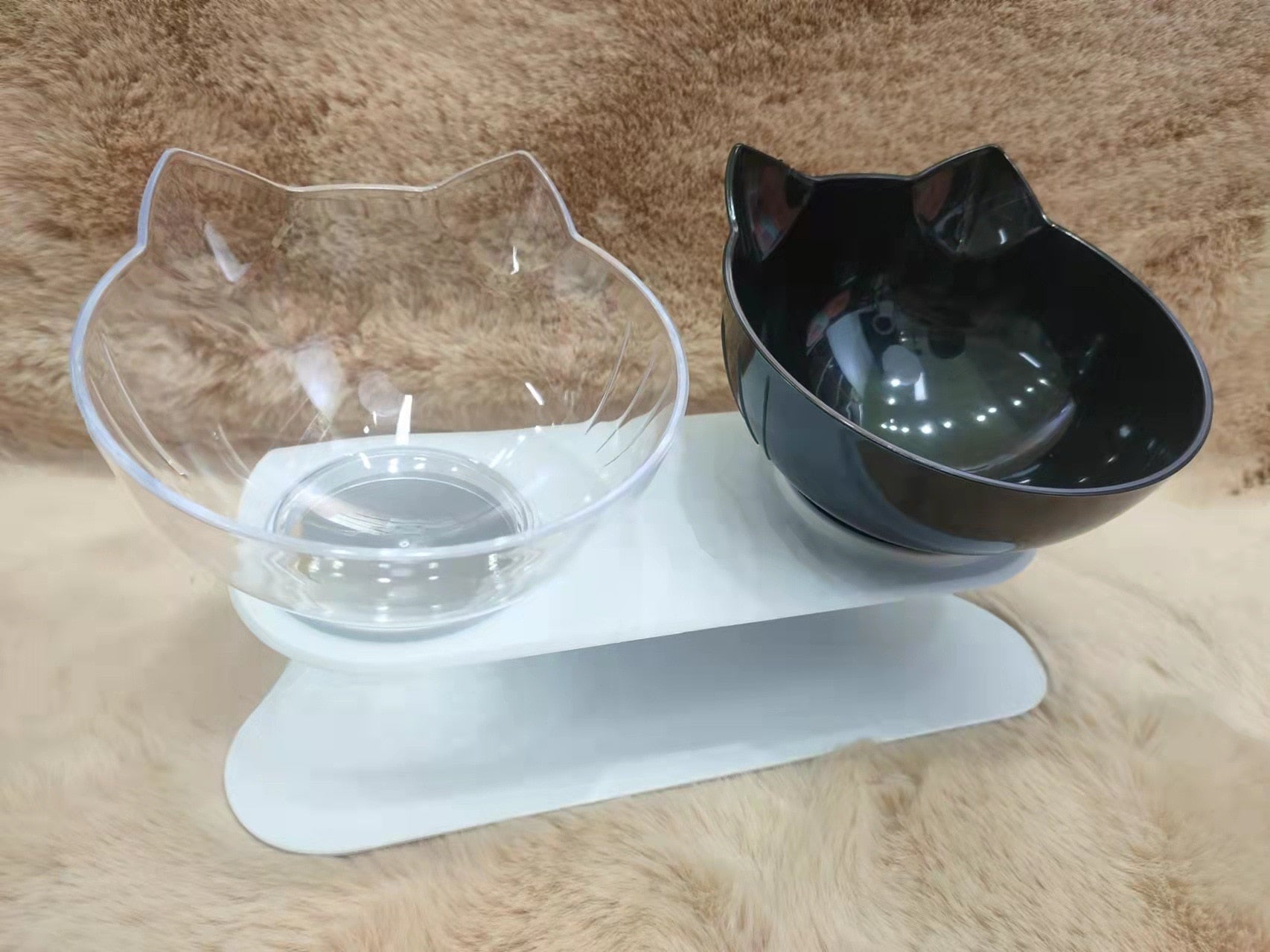 Non-Slip Double Cat Bowl Pet Water Food Feed Dog Bowls Pet Bowl