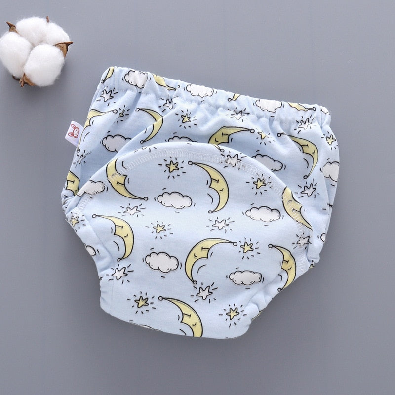 6 Layer Waterproof Reusable Cotton Baby Training Pants Infant Shorts Underwear Cloth Baby Diaper Nappies Panties Nappy Changing