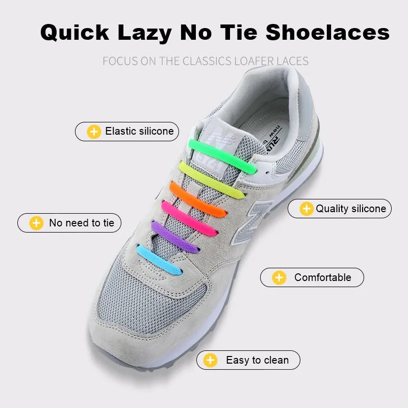 SILICONE ELASTIC SHOELACES