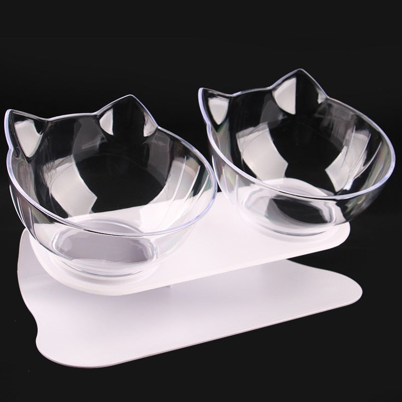 Non-Slip Double Cat Bowl Pet Water Food Feed Dog Bowls Pet Bowl