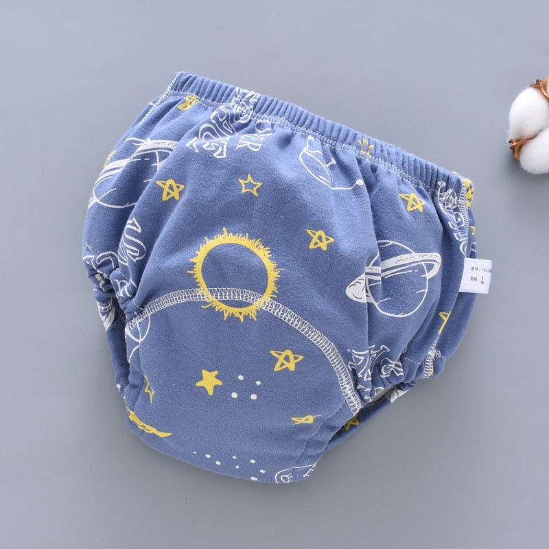 6 Layer Waterproof Reusable Cotton Baby Training Pants Infant Shorts Underwear Cloth Baby Diaper Nappies Panties Nappy Changing