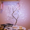 Add a Festive Touch to Your Home with the LED Night Light Mini Christmas Tree: Copper Wire Garland Lamp for Kids Bedroom Decoration and Holiday Lighting!