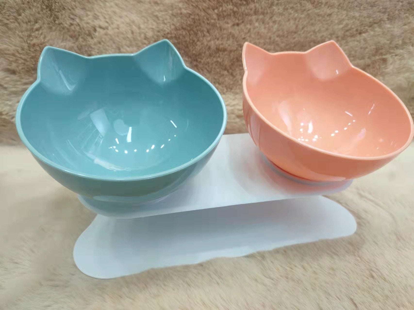 Non-Slip Double Cat Bowl Pet Water Food Feed Dog Bowls Pet Bowl