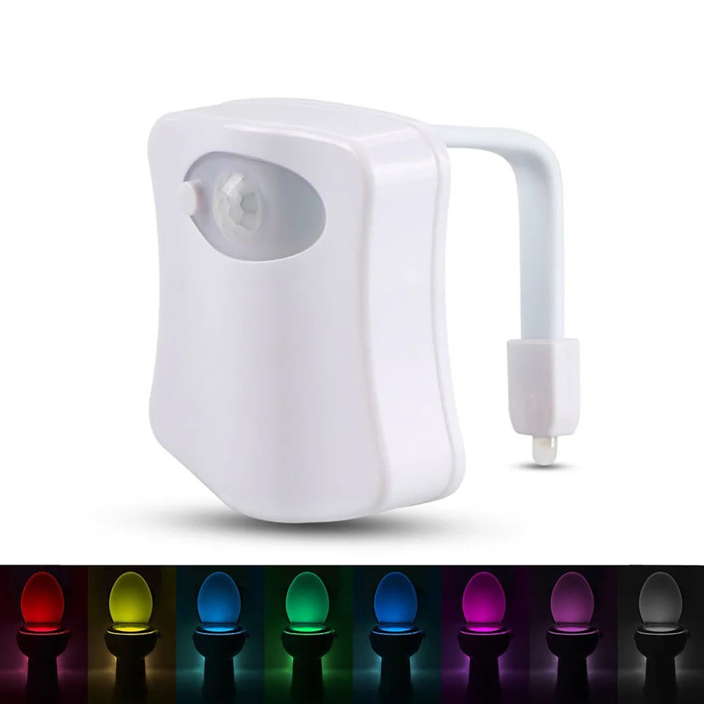 16 Colors LED Lights Smart Home Toilet Gentle Lighting Toilet Seat Backlight Lamp PIR Motion Sensor Toilet Night Light