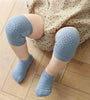 Summer Baby Knee Pads Socks Set Solid Color Anti Slip Socks Kneecap Kid Crawling Safety Floor Socks Knee Protector for Girls Boy