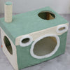 Furbulous Cat Tunnel with Hideaway Box Nest Cave House and Scratching Post - Camera Shape