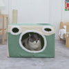 Furbulous Cat Tunnel with Hideaway Box Nest Cave House and Scratching Post - Camera Shape