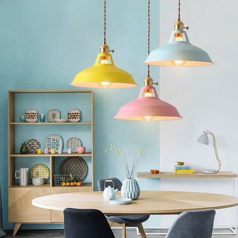 Pendant Light Retro Colorful Lamp