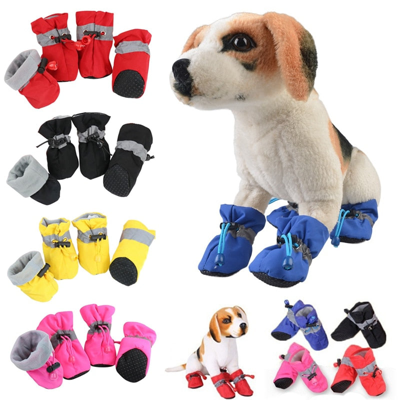 Waterproof Pet Dog Shoes Anti-slip Rain Snow Boot Footwear