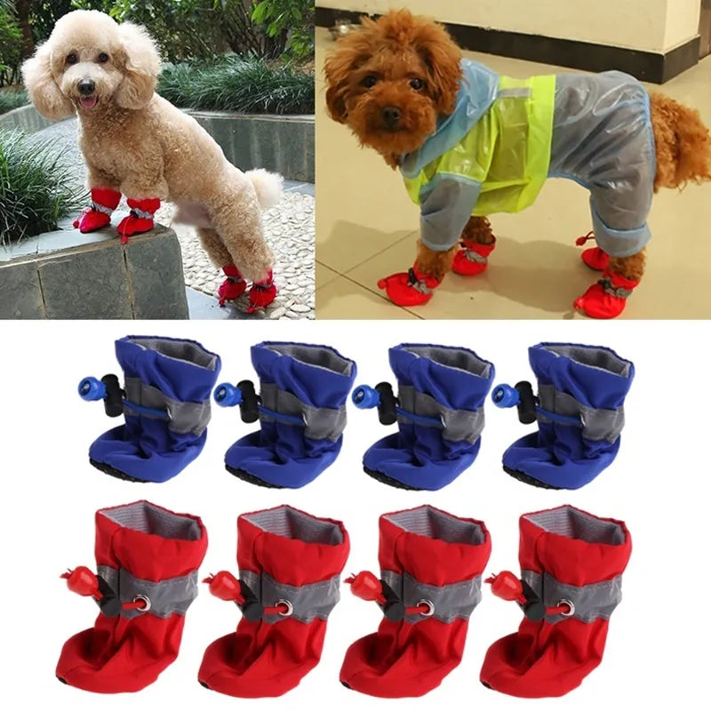 Waterproof Pet Dog Shoes Anti-slip Rain Snow Boot Footwear