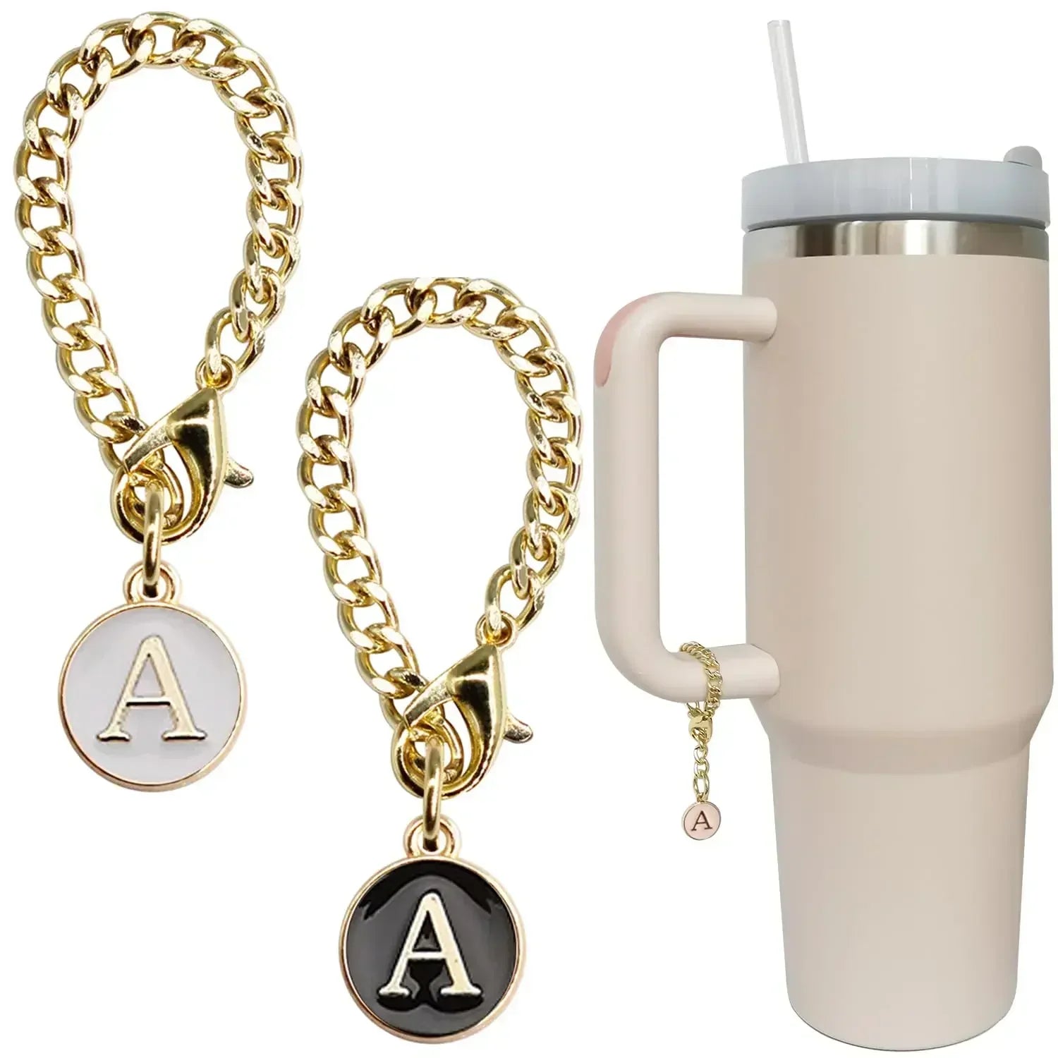 Luxurious Letter Charm Accessories for Stanley Cup