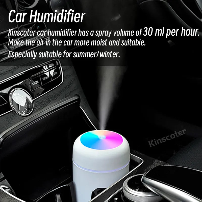 300ml H2O Air Humidifier Portable Mini USB Aroma Diffuser With Cool Mist For Bedroom Home Car Plants Purifier Humificador