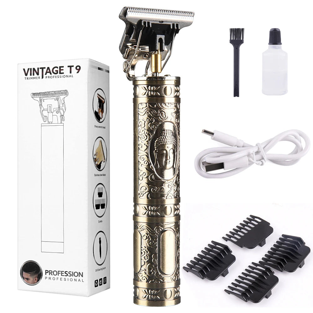 Men's Barber Retro T9 Hair Trimmer Professional Razor Trimmer Kemei Heyar Cut Machine Wireless Hair Clipper Beard Man Shaving