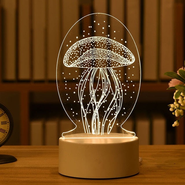 3D Acrylic Led Lamp, Numerous Designs