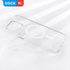 For iPhone 15 Pro Max Case Rock Space Magnetic Crystal Clear PC+TPU Anti-Scratch Transparent Cover For Magsafe for iPhone 15 Pro