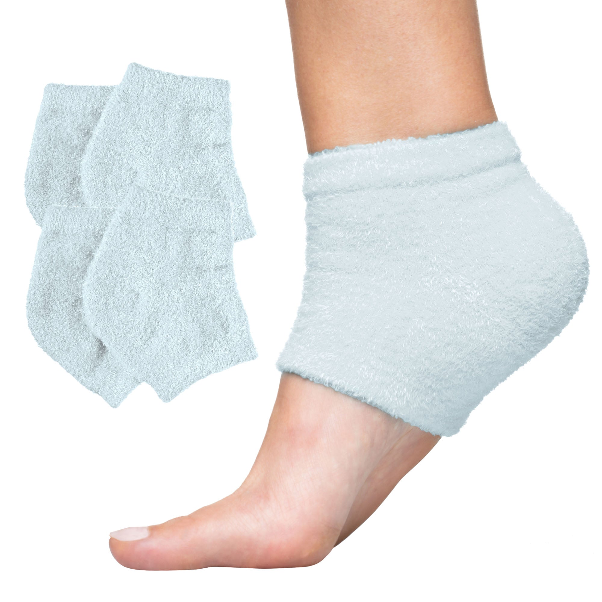 Moisturizing Gel Heel Socks - Fuzzy