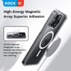 For iPhone 15 Pro Max Case Rock Space Magnetic Crystal Clear PC+TPU Anti-Scratch Transparent Cover For Magsafe for iPhone 15 Pro