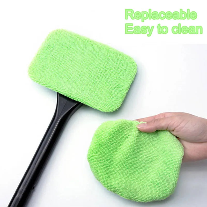 Car Window Cleaner Brush Kit Windshield Cleaning Wash Tool Inside Interior Auto Glass Wiper With Long Handle Car Accessories