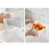 Vegetable and Fruit Refrigerator Storage Container with Drain Basket - Kitchen Pantry Organizer