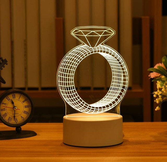 3D Acrylic Led Lamp, Numerous Designs