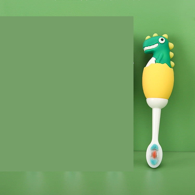 Antibacterial Baby Toothbrush (Soft, Fine Bristles) - Dinosaur / Duck