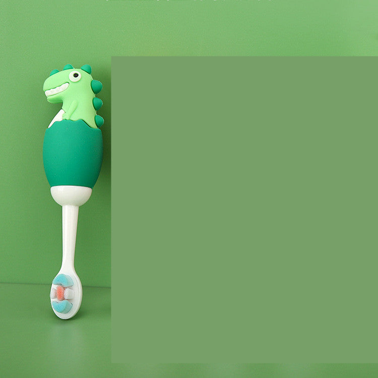 Antibacterial Baby Toothbrush (Soft, Fine Bristles) - Dinosaur / Duck