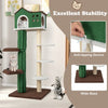 Multi-level Cat Tree with Condo andand Anti-tipping Device-Green - Color: Green