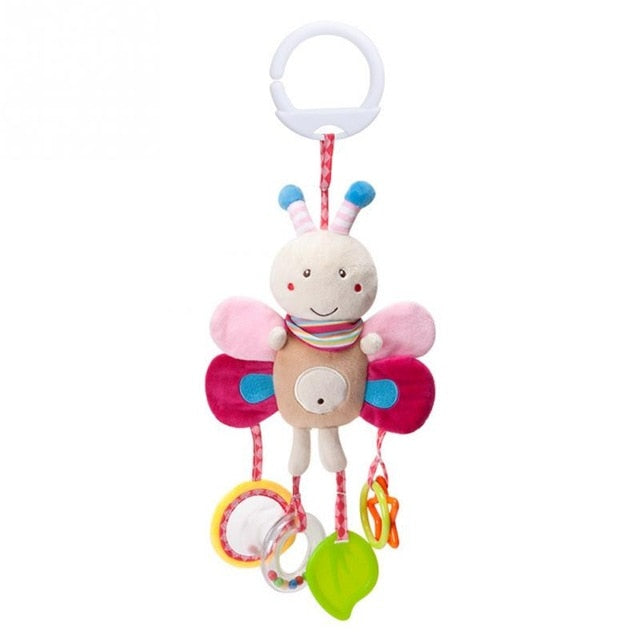 Baby Kids Rattle Toys Cartoon Animal Plush Hand Bell Baby Stroller Crib Hanging Rattles Infant Baby Toys