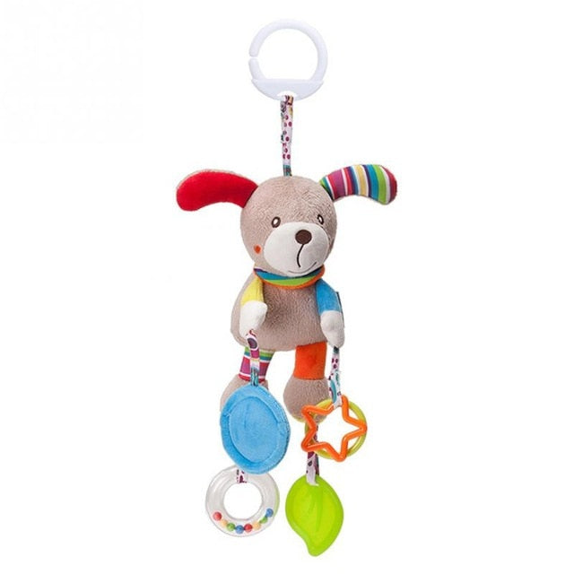 Baby Kids Rattle Toys Cartoon Animal Plush Hand Bell Baby Stroller Crib Hanging Rattles Infant Baby Toys