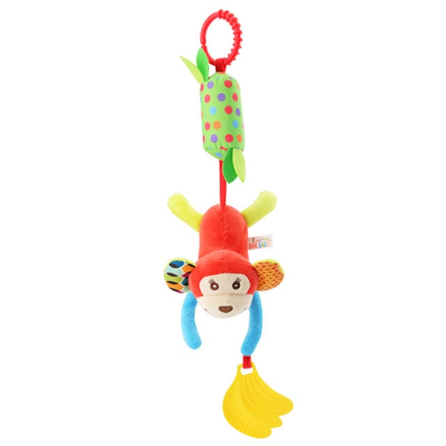 Baby Kids Rattle Toys Cartoon Animal Plush Hand Bell Baby Stroller Crib Hanging Rattles Infant Baby Toys