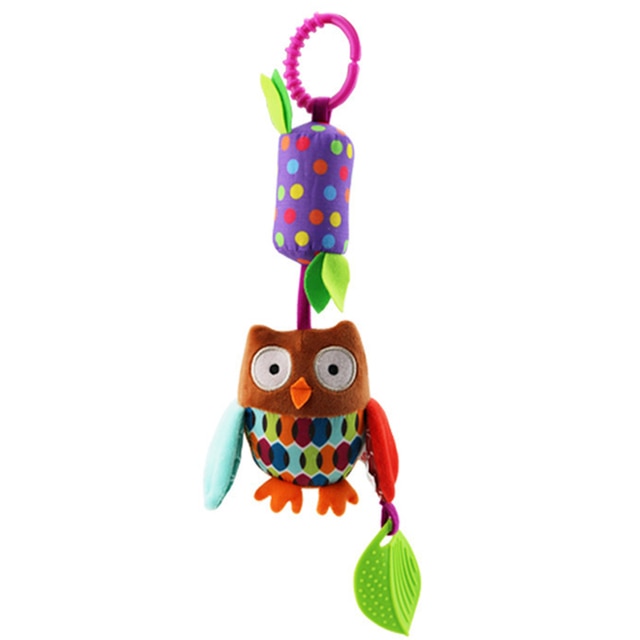 Baby Kids Rattle Toys Cartoon Animal Plush Hand Bell Baby Stroller Crib Hanging Rattles Infant Baby Toys