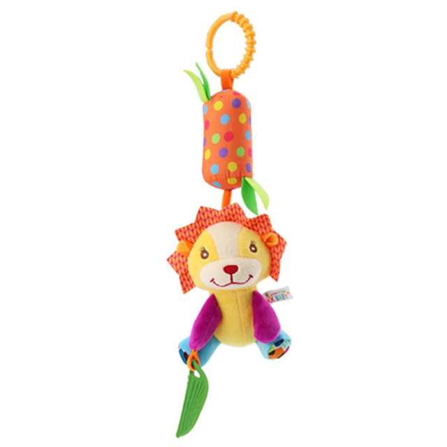 Baby Kids Rattle Toys Cartoon Animal Plush Hand Bell Baby Stroller Crib Hanging Rattles Infant Baby Toys