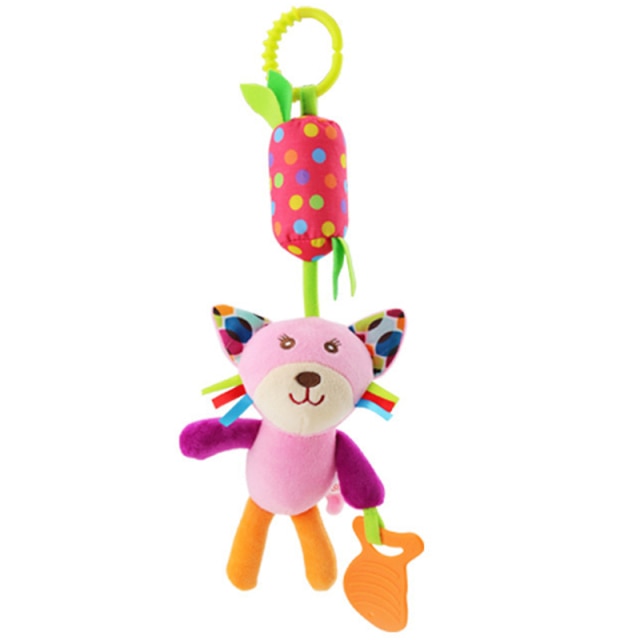 Baby Kids Rattle Toys Cartoon Animal Plush Hand Bell Baby Stroller Crib Hanging Rattles Infant Baby Toys