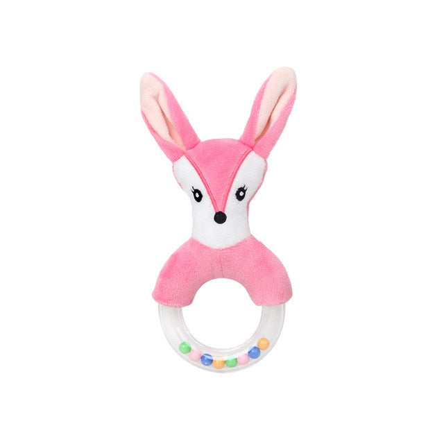 Baby Kids Rattle Toys Cartoon Animal Plush Hand Bell Baby Stroller Crib Hanging Rattles Infant Baby Toys