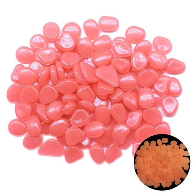 25/50pcs Glow in the Dark Garden Pebbles Glow Stones Rocks for Walkways Garden Path Patio Lawn Garden Yard Decor Luminous Stones