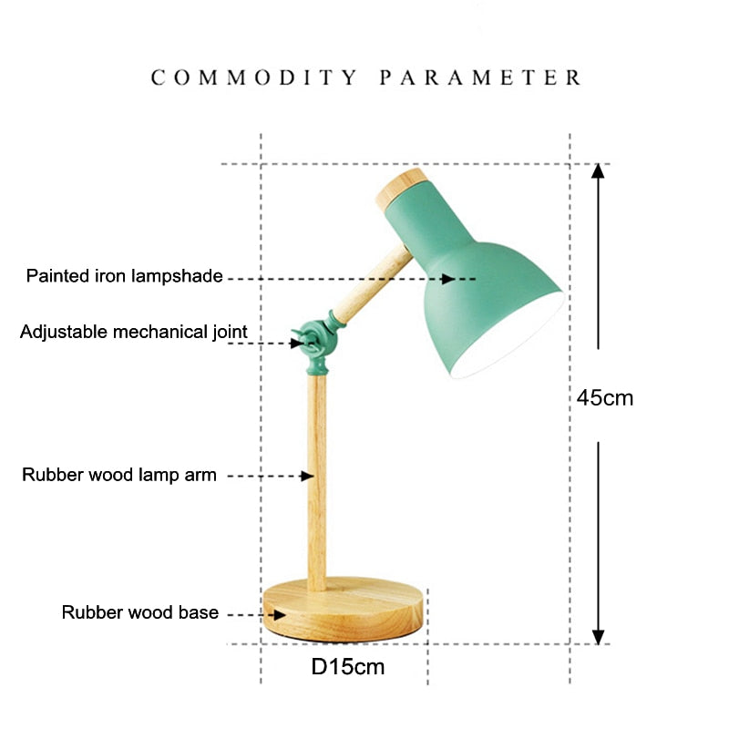 Wooden Art LED Folding Simple Table Lamp