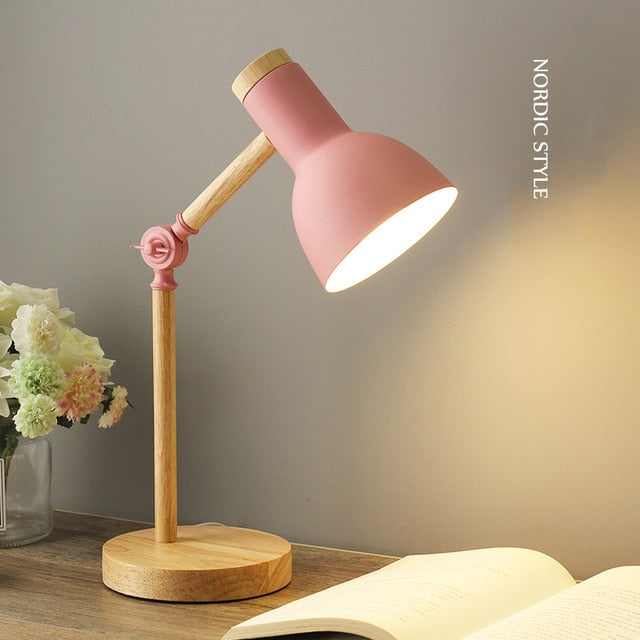 Wooden Art LED Folding Simple Table Lamp