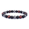 Good Luck Healing Energy Bracelet Tiger's Eye, Black Obsidian, Hematite Friendship Jewelry