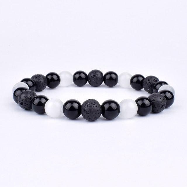 Good Luck Healing Energy Bracelet Tiger's Eye, Black Obsidian, Hematite Friendship Jewelry