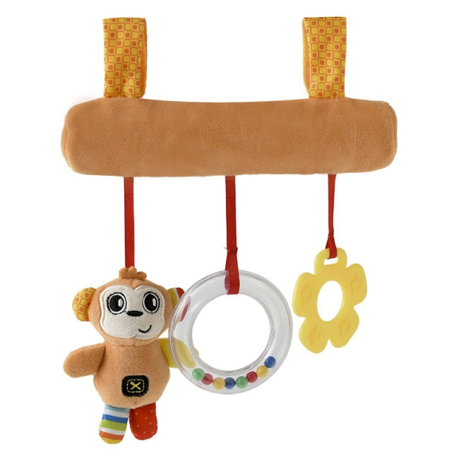 Baby Kids Rattle Toys Cartoon Animal Plush Hand Bell Baby Stroller Crib Hanging Rattles Infant Baby Toys