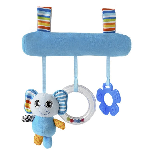 Baby Kids Rattle Toys Cartoon Animal Plush Hand Bell Baby Stroller Crib Hanging Rattles Infant Baby Toys