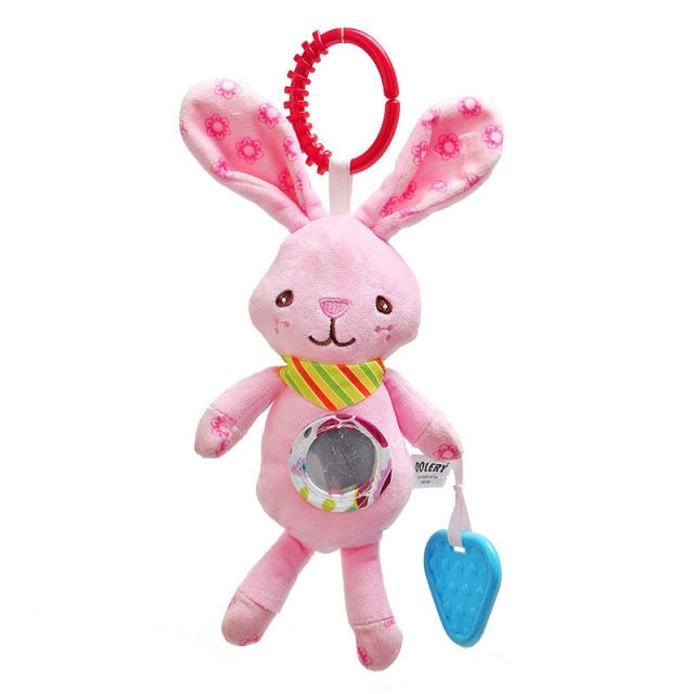 Baby Kids Rattle Toys Cartoon Animal Plush Hand Bell Baby Stroller Crib Hanging Rattles Infant Baby Toys