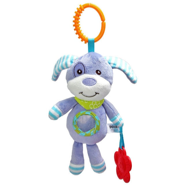 Baby Kids Rattle Toys Cartoon Animal Plush Hand Bell Baby Stroller Crib Hanging Rattles Infant Baby Toys