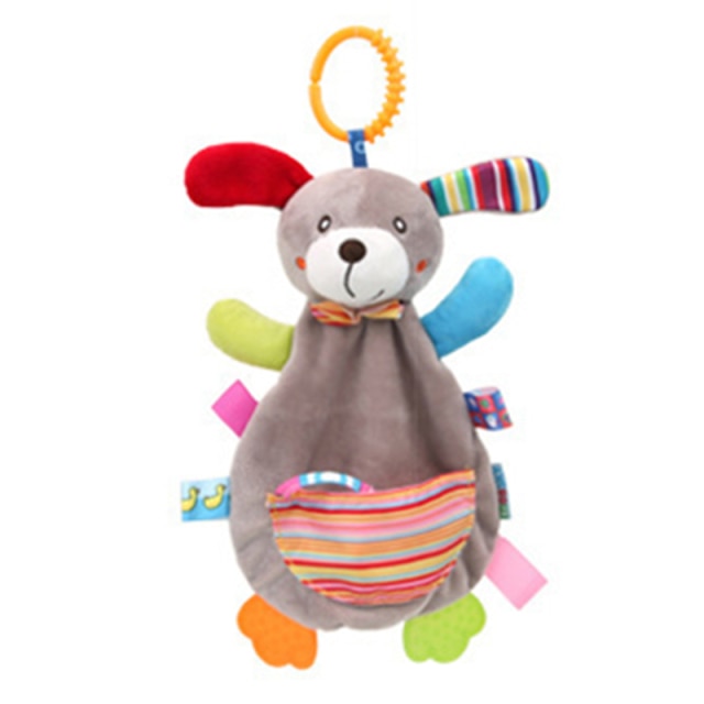 Baby Kids Rattle Toys Cartoon Animal Plush Hand Bell Baby Stroller Crib Hanging Rattles Infant Baby Toys