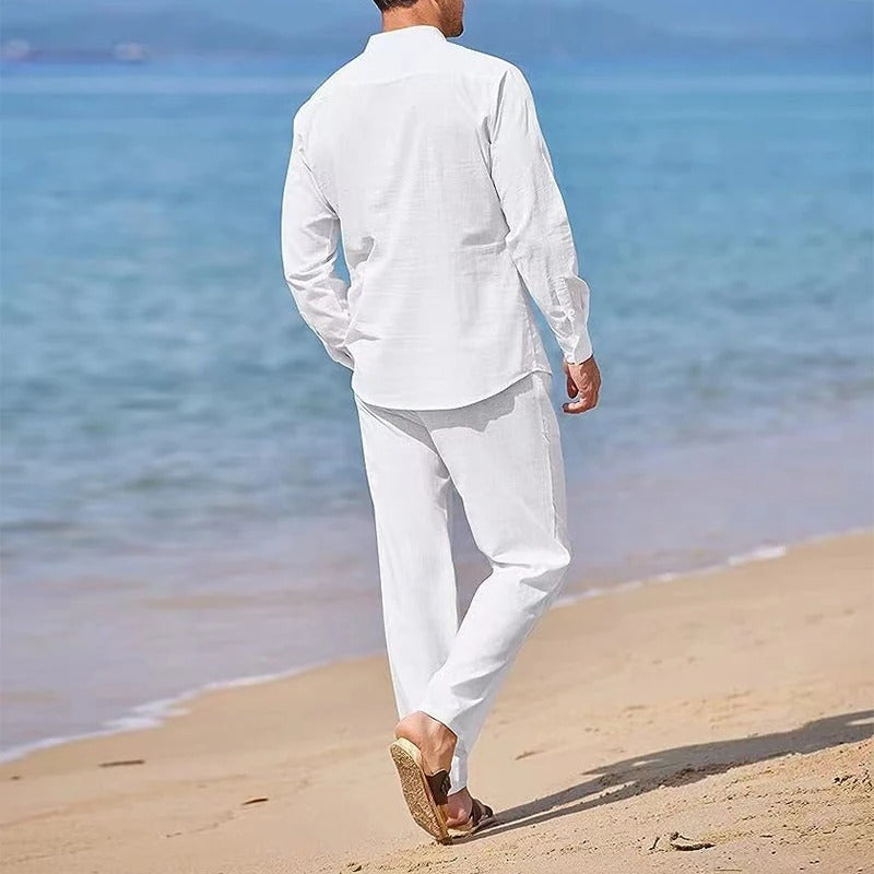 Mens Casual Linen Set