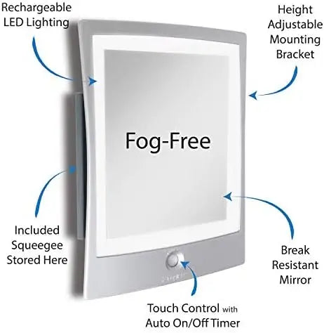 LED Lighted Fogless Shower Mirror